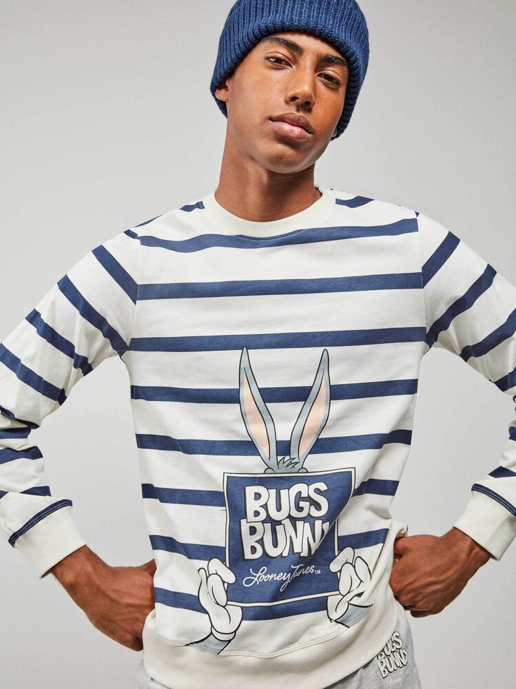 PIJAMA MANGA LARGA HOMBRE BUGS BUNNY STRIPES
