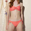 BIKINI ANUDADO BASIC PINKISH ORANGE
