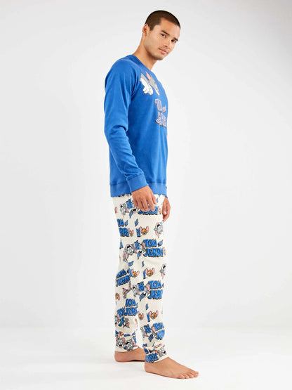 PIJAMA MANGA LARGA HOMBRE TOM & JERRY BLUE GAME