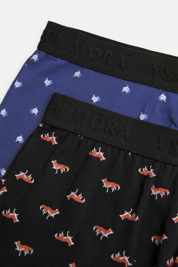 PACK-2 BOXERS SHORT MIDI ANIMAL PRINT 20420