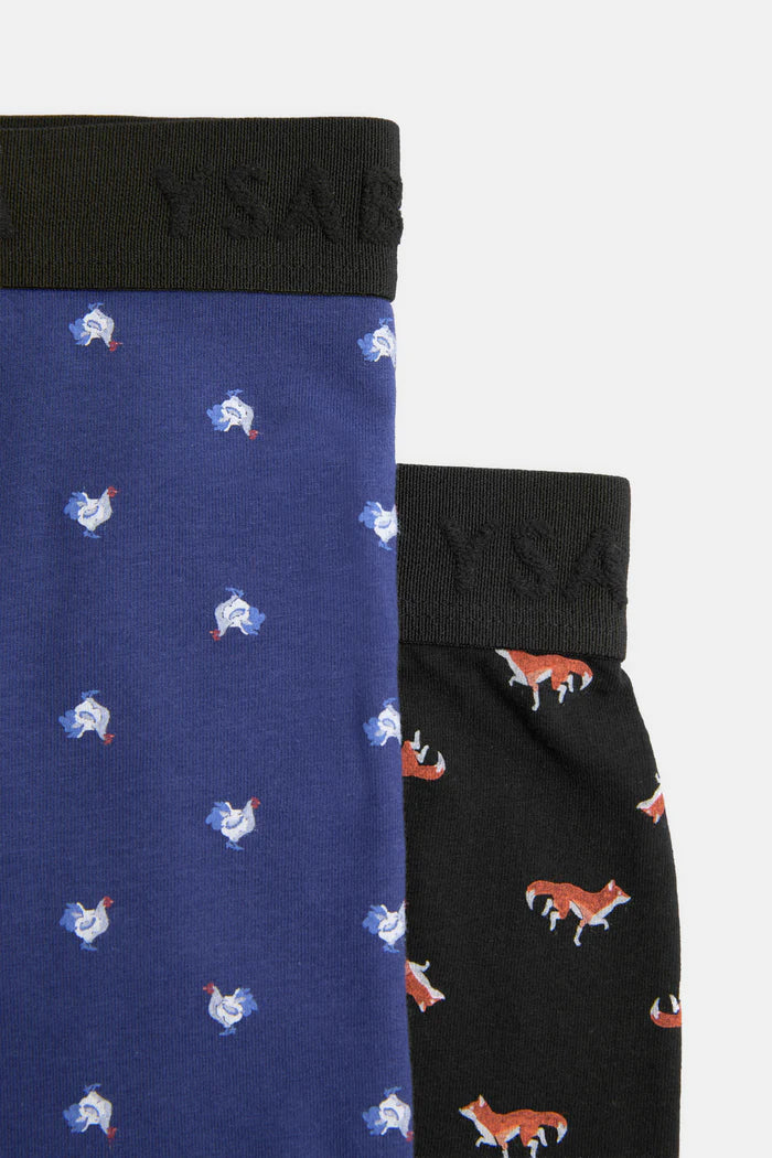 PACK-2 BOXERS SHORT MIDI ANIMAL PRINT 20420
