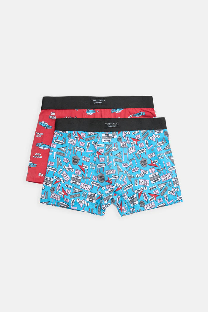 PACK-2 BOXERS SHORT MIDI POP TRAFFIC 20438