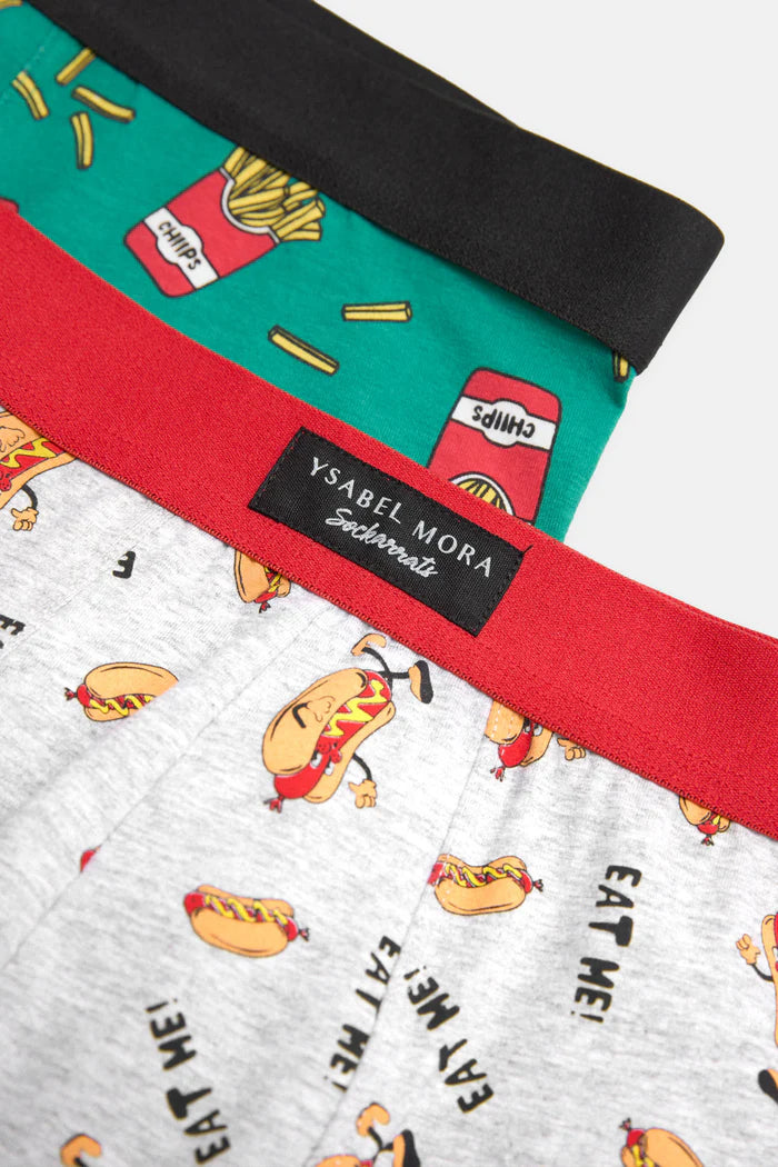 PACK-2 BOXERS SHORT MIDI ESTAMPADO FAST FOOD 20439