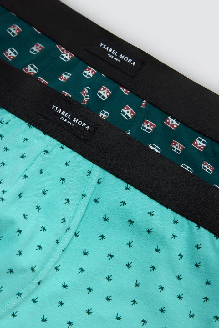 PACK-2 BOXERS SHORT MIDI CARS PARADISE
