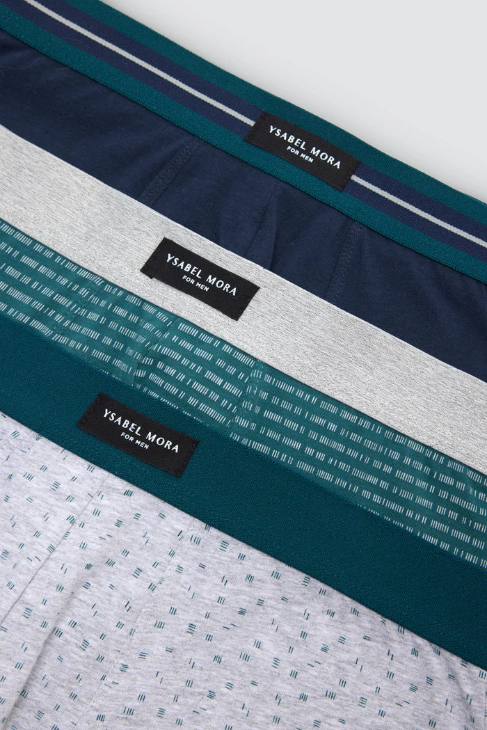 PACK-3 BOXERS SHORT MIDI BASIC PRINTS