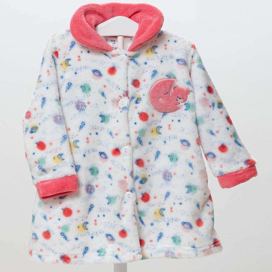 BATA DE NIÑA CON BOTONES DE CORALINA