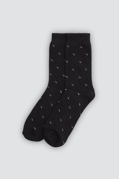 Calcetines hombre negros con microestampado Ysabel Mora