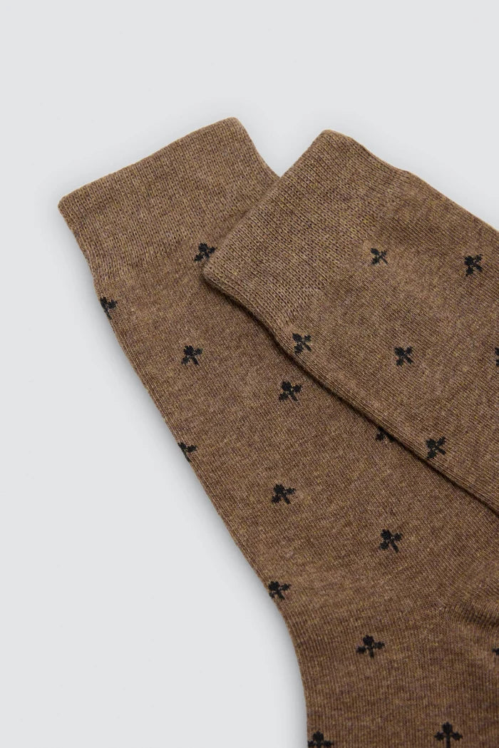 Calcetines hombre marrones con motivos Ysabel Mora