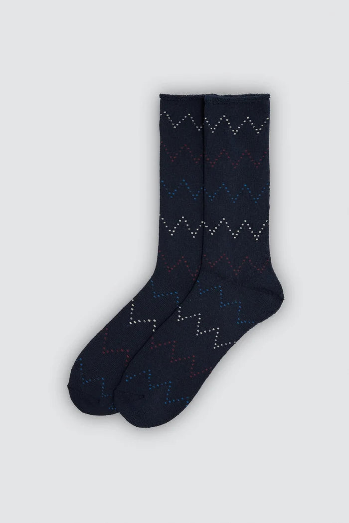 Calcetines térmicos hombre azul marino sin puño