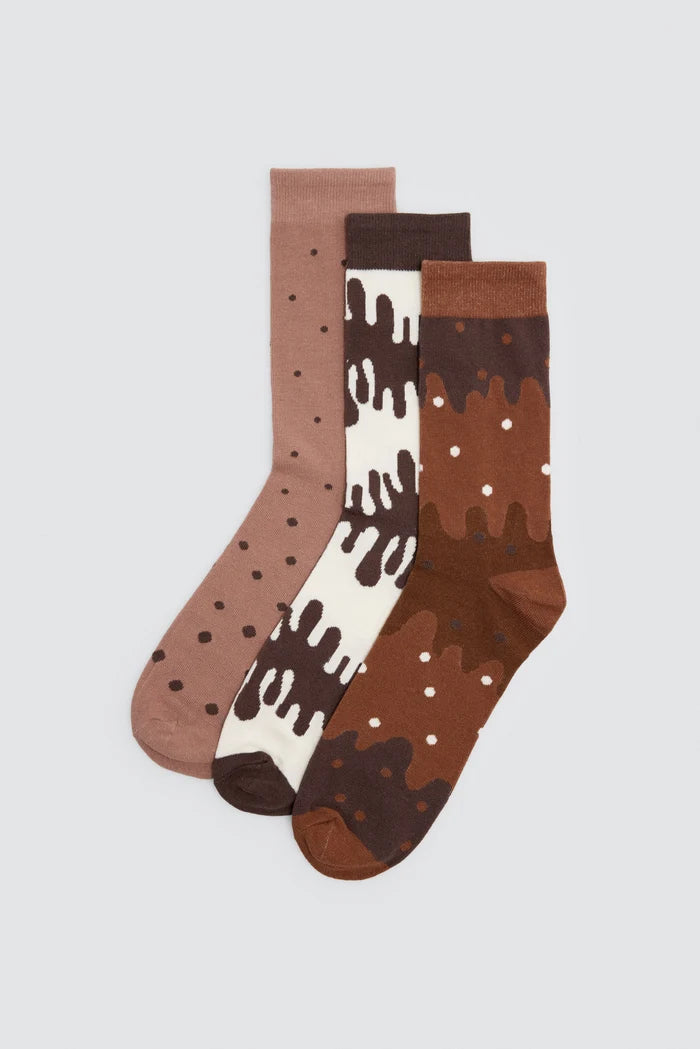 Pack de 3 calcetines regalo hombre smoothies Ysabel Mora