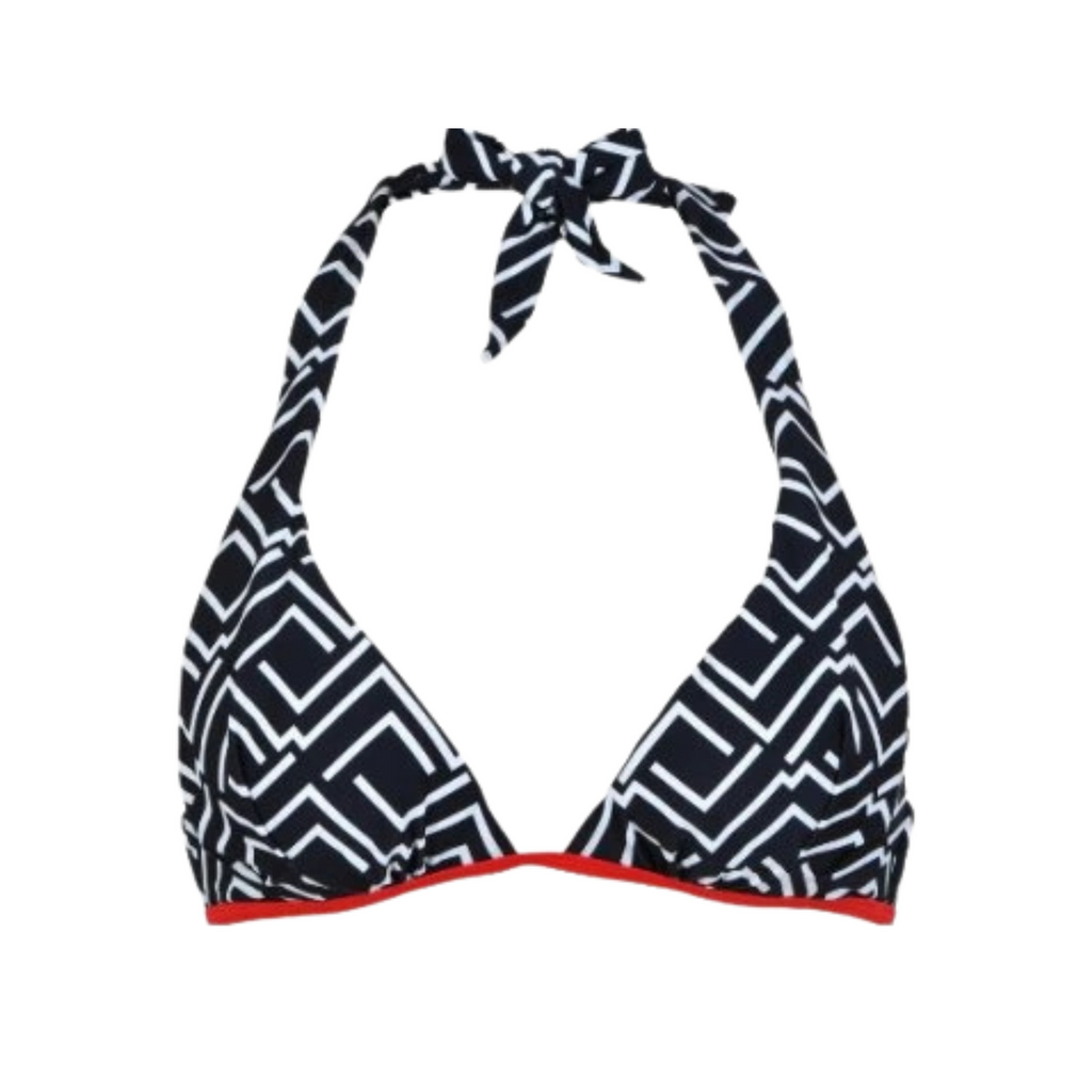 BIKINI AL CUELLO DISEÑO LINEAS ASIMETRICAS