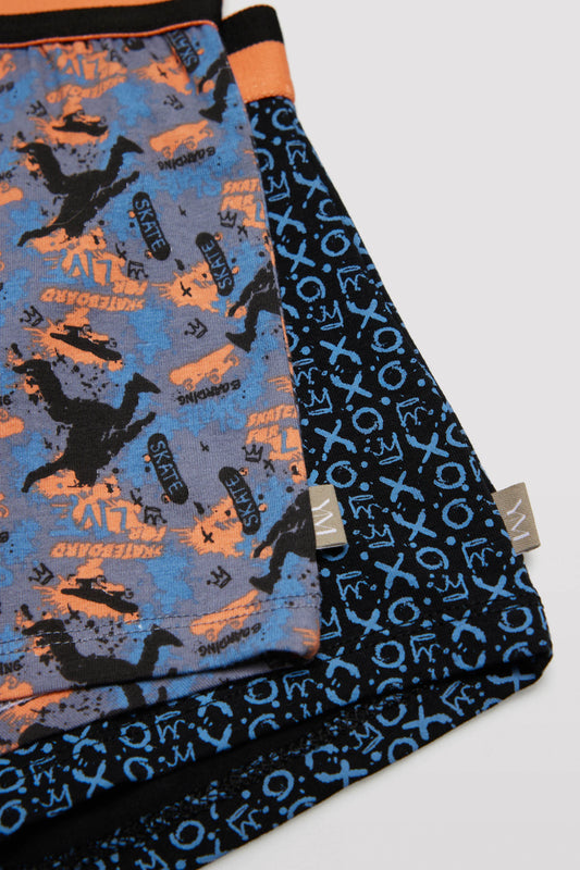 PACK-2 BOXERS INFANTIL NIÑO SKATE BOARDING
