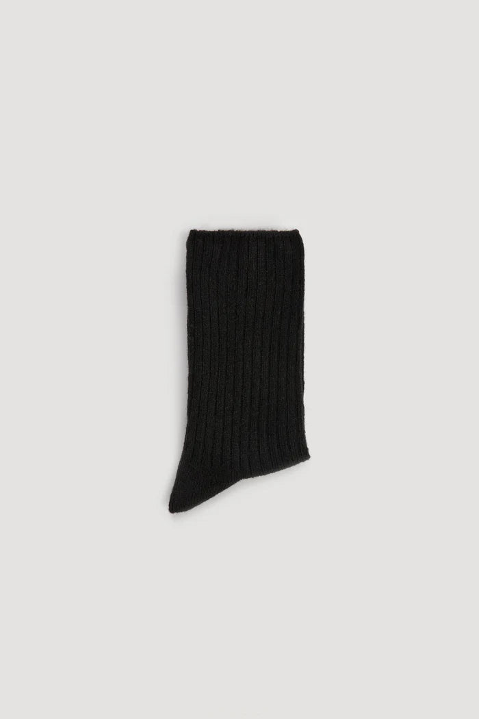 CALCETINES DE LANA NEGRO SIN PUÑO
