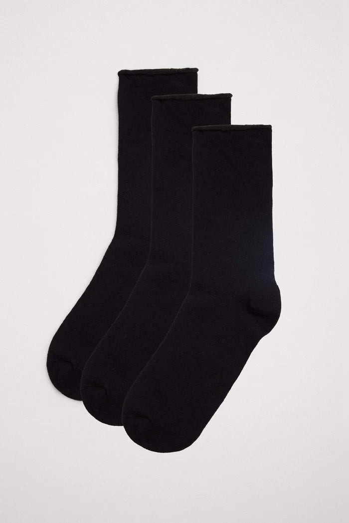 PACK-3 CALCETINES BASICOS SIN PUÑO LISOS