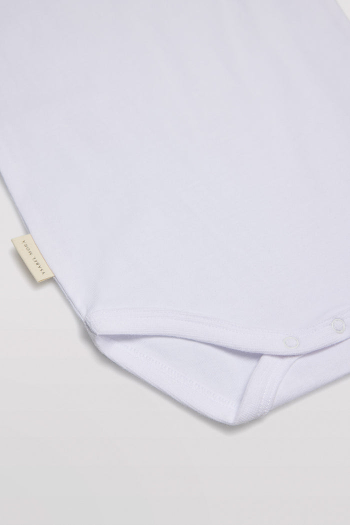 Body de bebé manga corta blanco 100% algodón