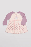 VESTIDO BEBÉ MANGA LARGA UNICORNIO Y LUNARES