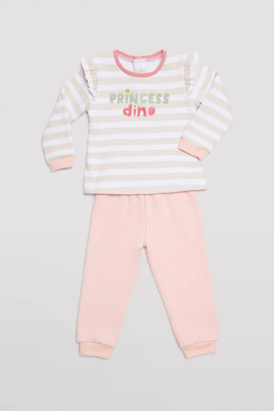CONJUNTO BEBÉ NIÑA MANGA LARGA PRINCESS DINO