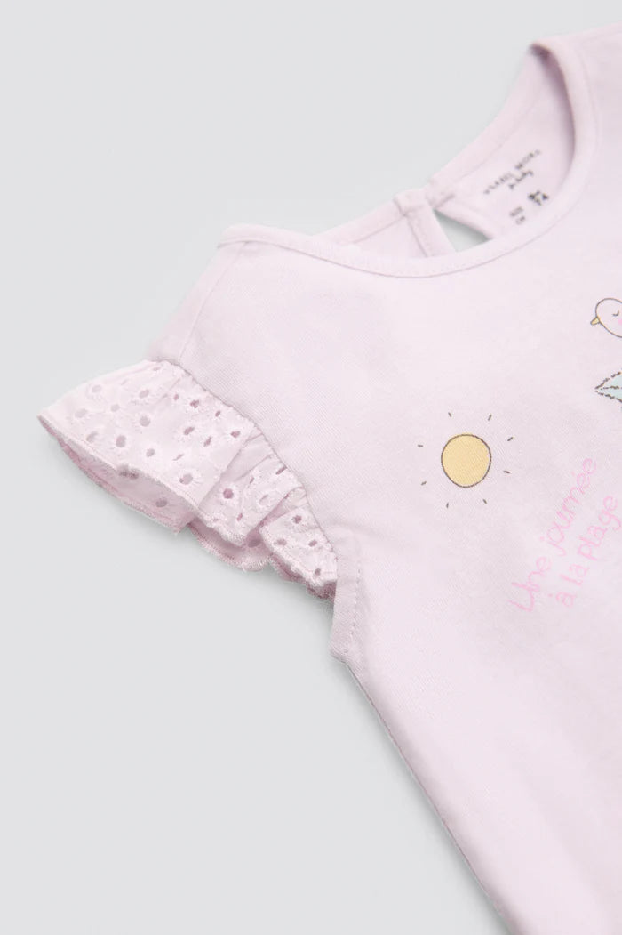 CONJUNTO DE VERANO DE BEBE CATS PRINT