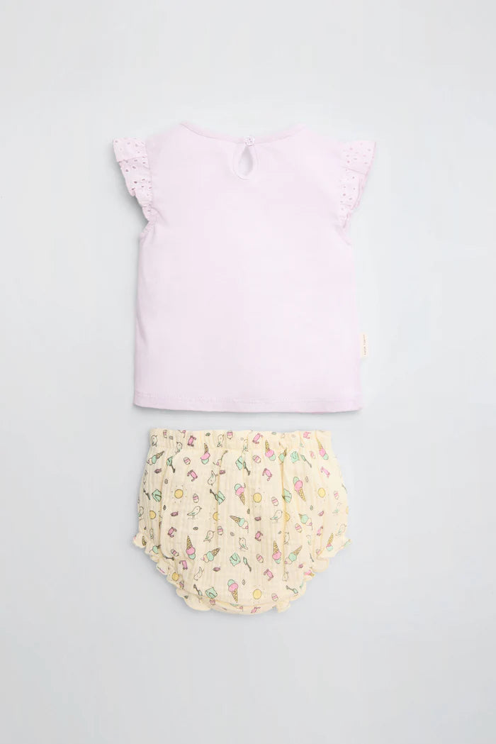 CONJUNTO DE VERANO DE BEBE CATS PRINT
