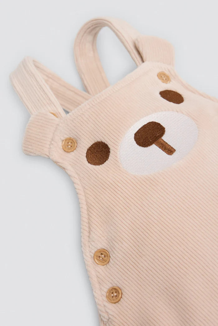 Conjunto bebé tipo pichi con osito bordado Ysabel Mora