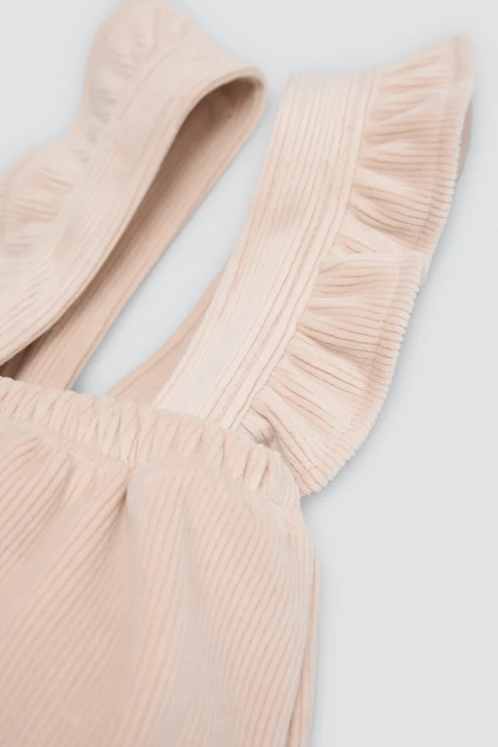Conjunto bebé niña con falda de pana y camiseta cuello volante Ysabel Mora