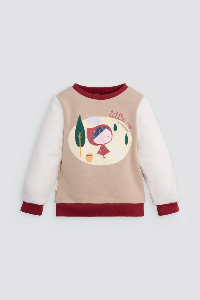 Conjunto bebé Ysabel Mora Caperucita Roja con sudadera afelpada y pantalón