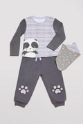 CONJUNTO 3 PIEZAS DE BEBÉ NIÑO PANDA