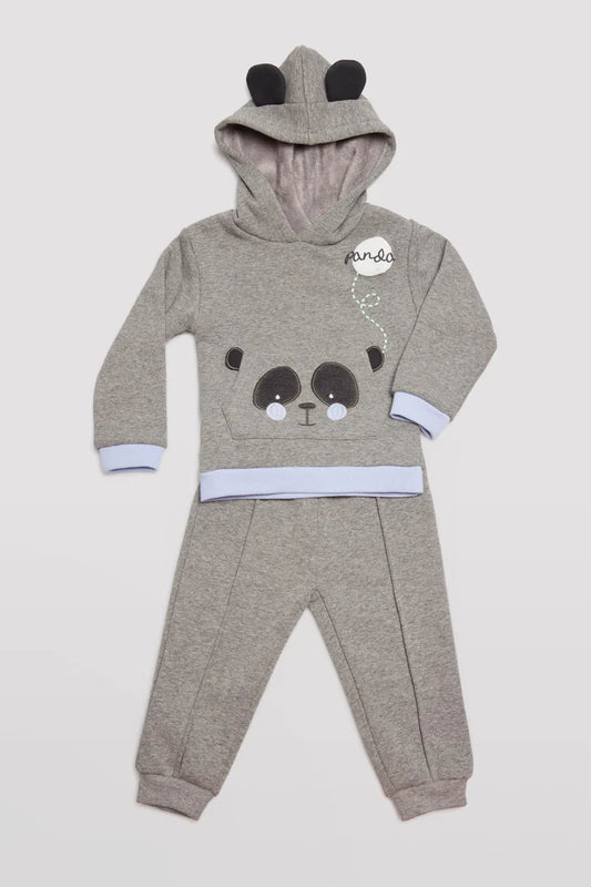CONJUNTO 2 PIEZAS MANGA LARGA CON CAPUCHA PANDA