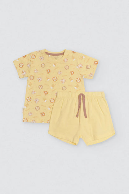 CONJUNTO BEBÉ CAMISETA Y PANTALÓN SAFARI