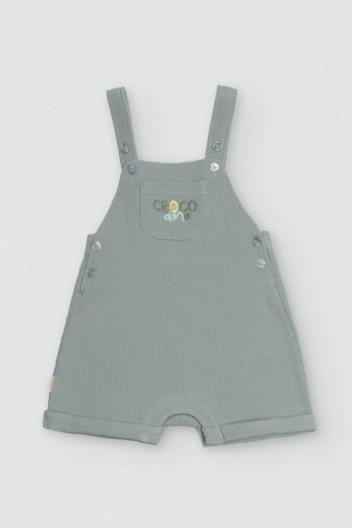 CONJUNTO BEBÉ PETO Y CAMISETA CORTA COCODRILO