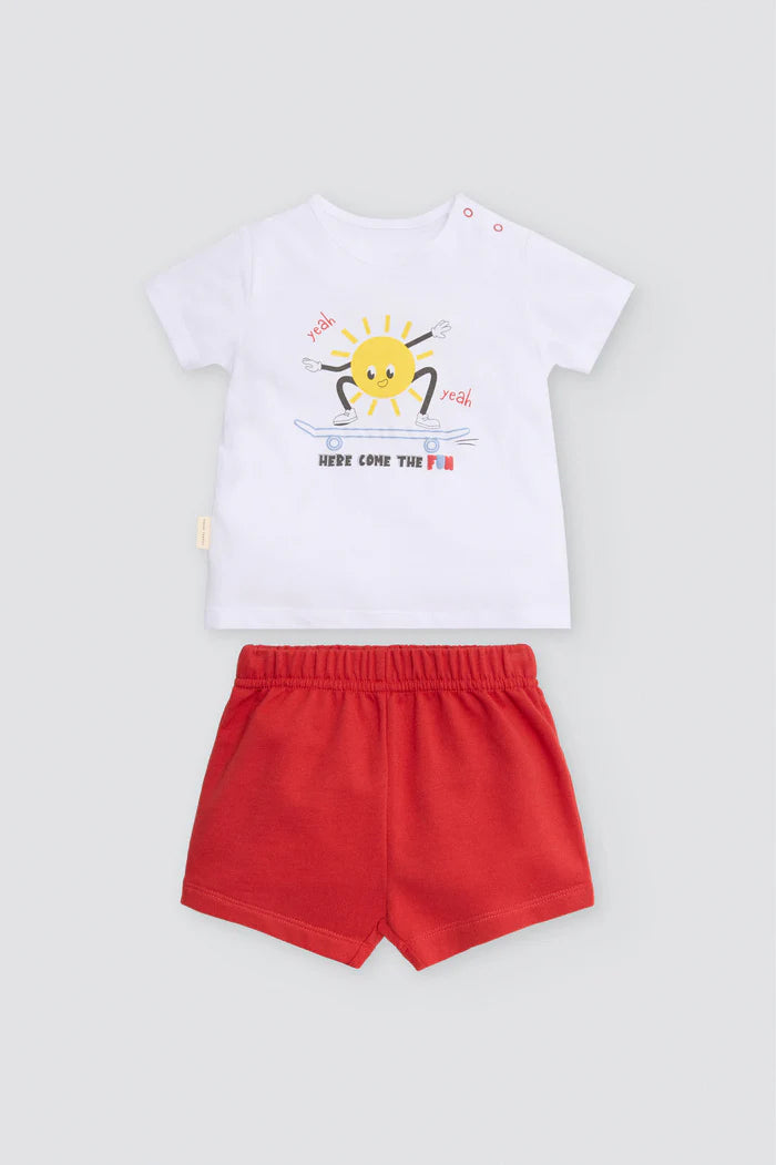CONJUNTO DE VERANO DE BEBÉ HERE COME THE FUN