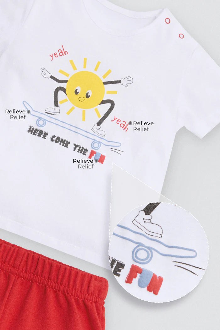 CONJUNTO DE VERANO DE BEBÉ HERE COME THE FUN