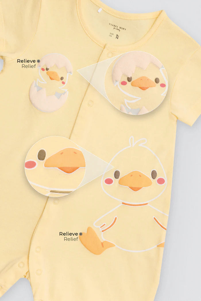 PELELE BEBÉ MANGA CORTA PATOS