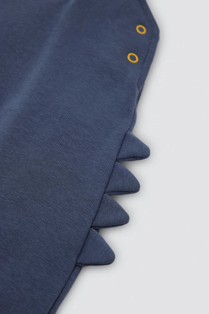 Conjunto de peto bebé marino con camiseta gris y dinosaurio