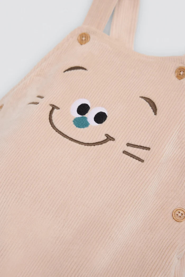 Conjunto pichi bebé Ysabel Mora de pana con camiseta manga larga