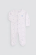 Pelele bebé afelpado blanco con estrellas