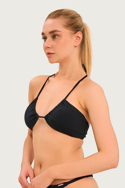 BIKINI AL CUELLO BRAGA TANGA BASIC BLACK