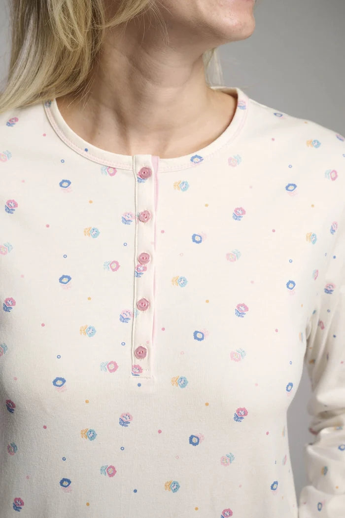 Camisón Mujer Algodón Lunares