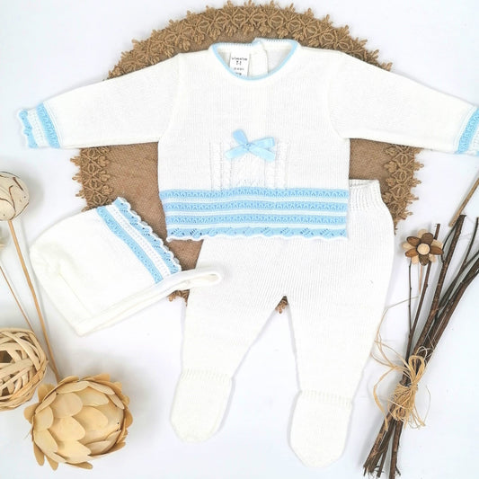 CONJUNTO DE INVIERNO 3 PIEZAS LANA CON LACITO