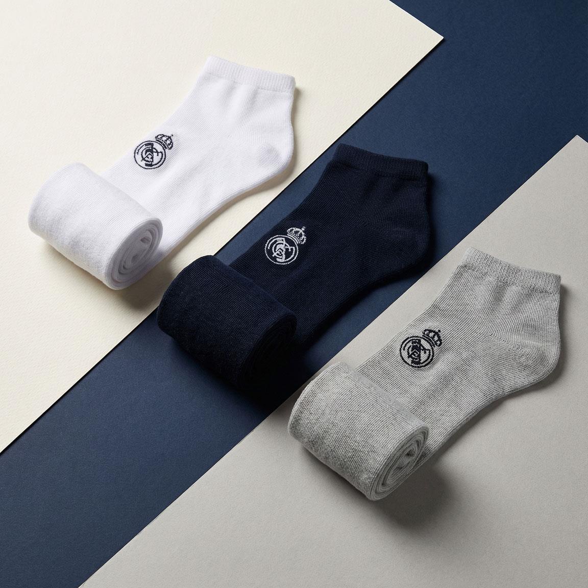 PACK-3 CALCETINES INFANTILES UNISEX REAL MADRID