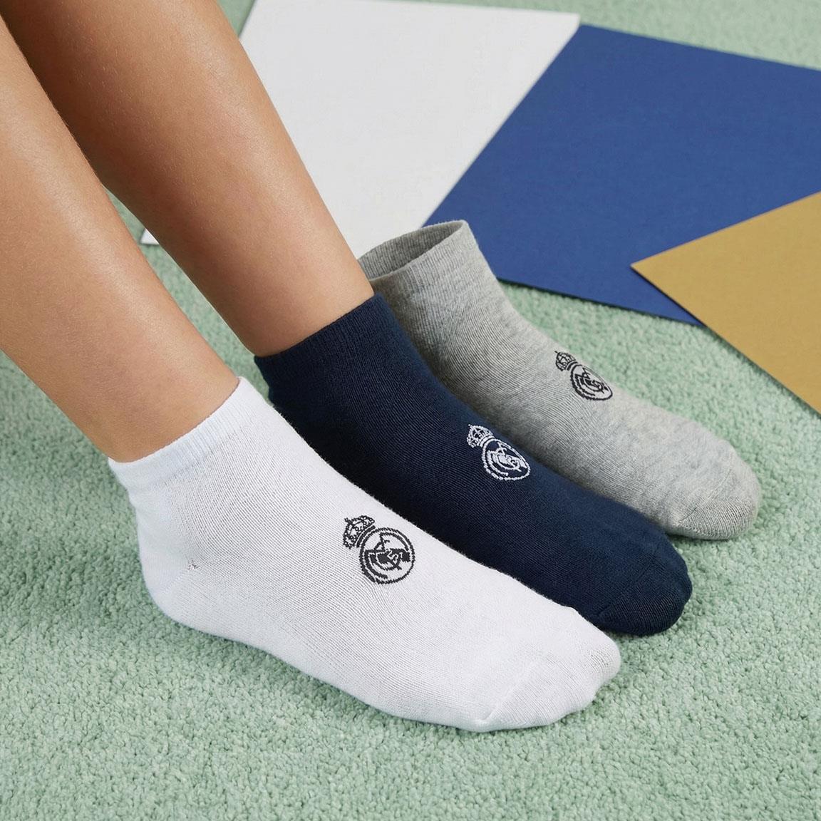 PACK-3 CALCETINES INFANTILES UNISEX REAL MADRID