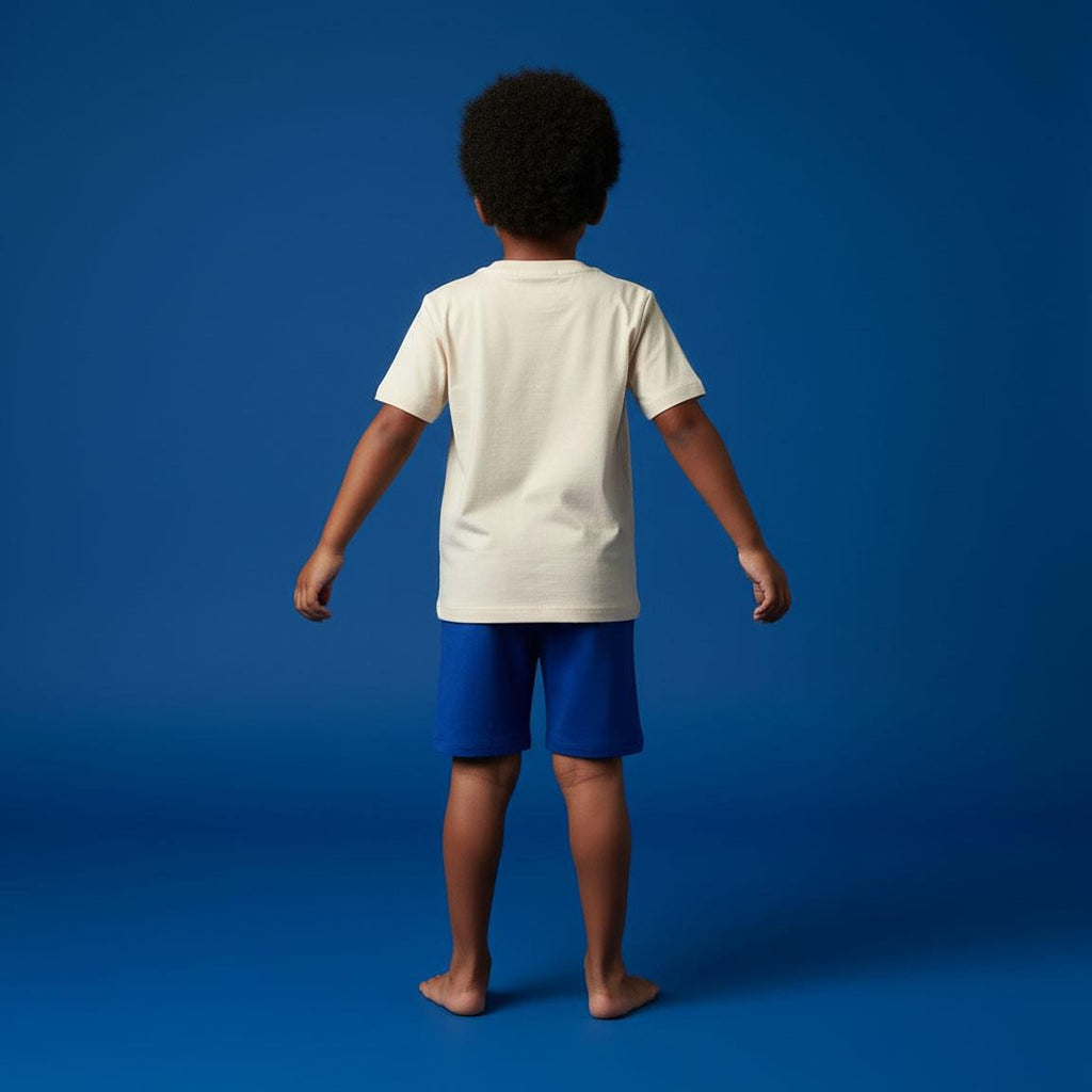 PIJAMA MANGA CORTA NIÑO ALGODON BARCELONA