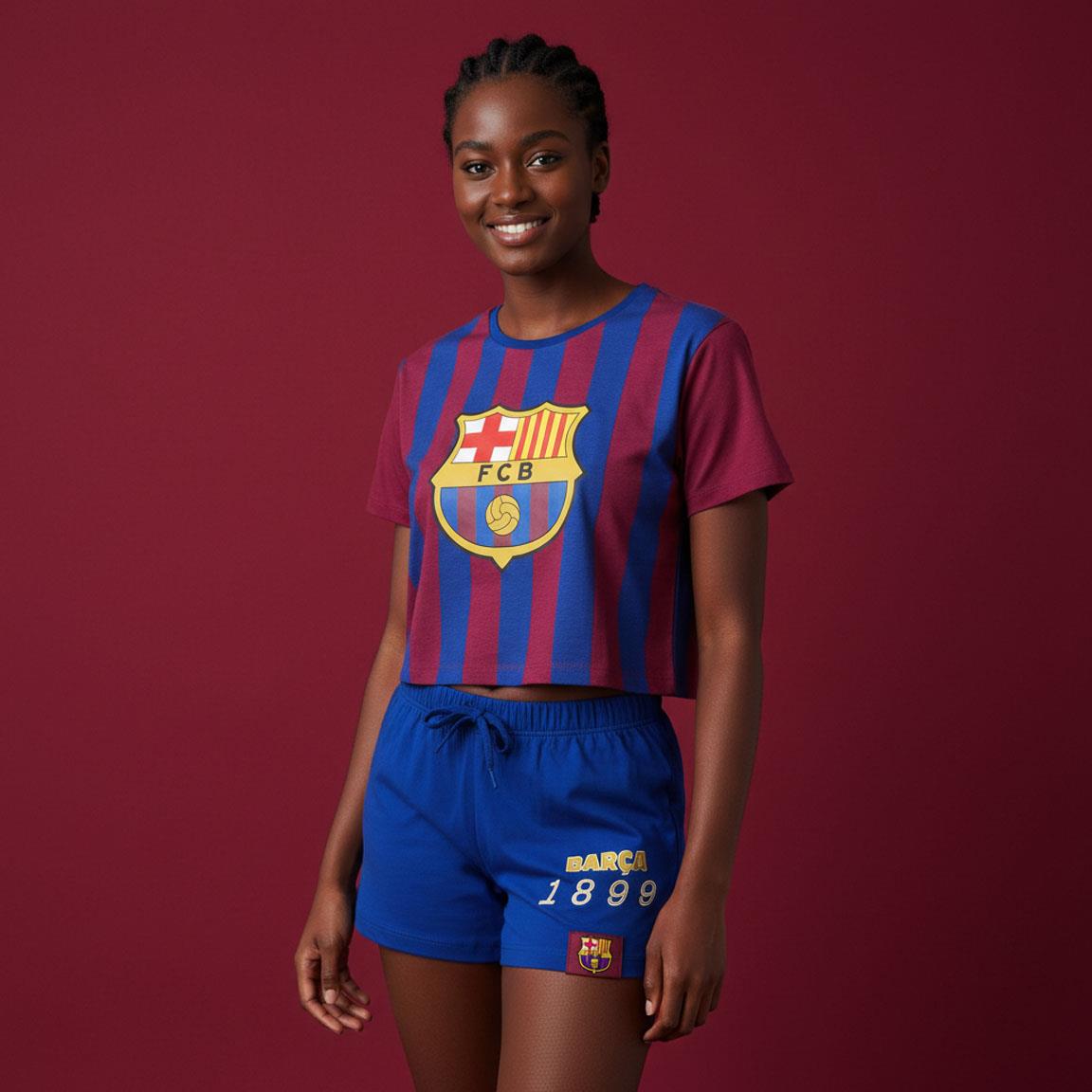 PIJAMA MUJER MANGA CORTA BARCELONA