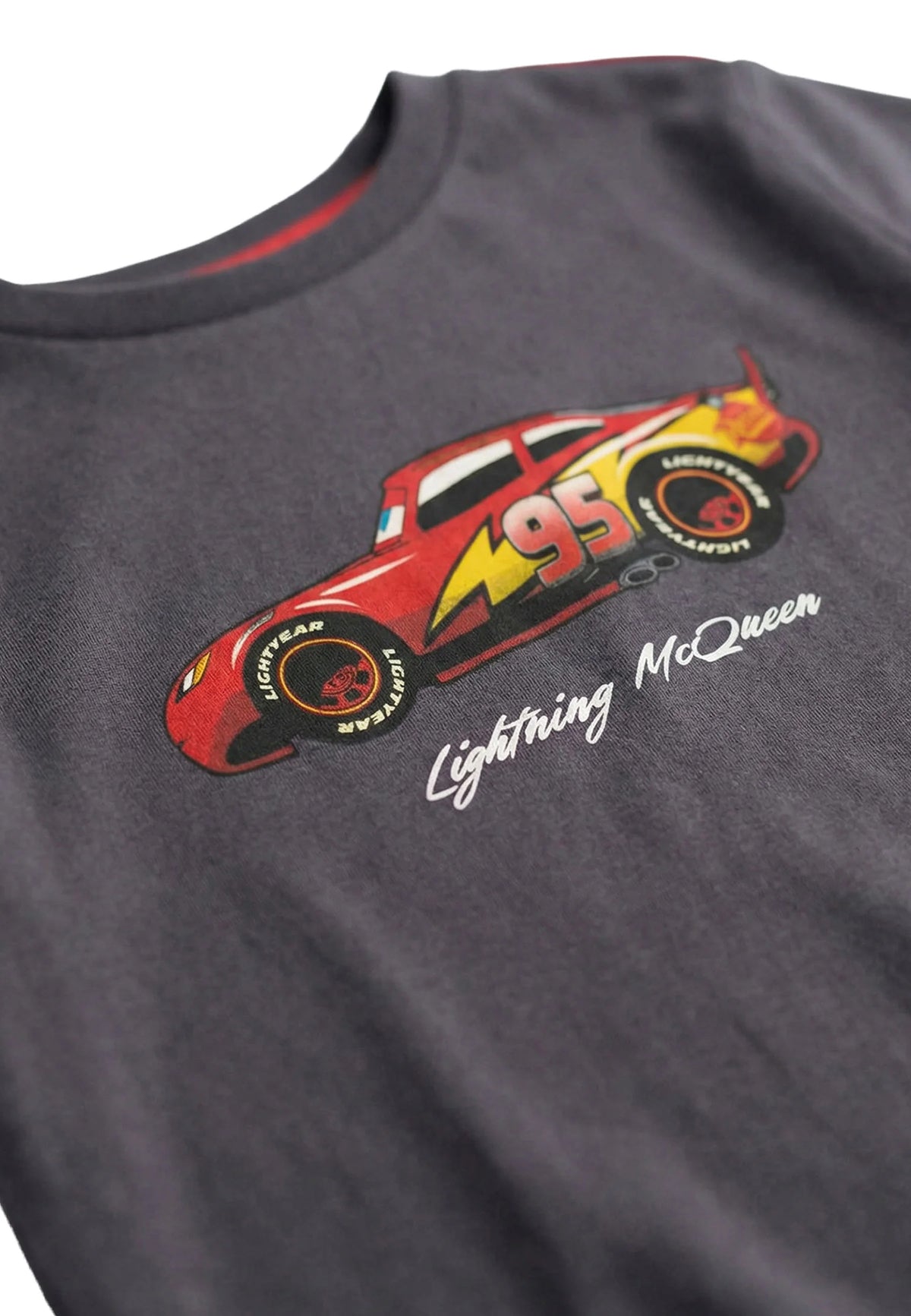 Pijama Niño Disney Cars Rayo McQueen 100% Algodón Gris Marengo