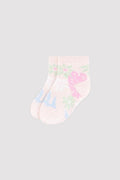 CALCETINES BEBE CORTOS PINK FLOWER