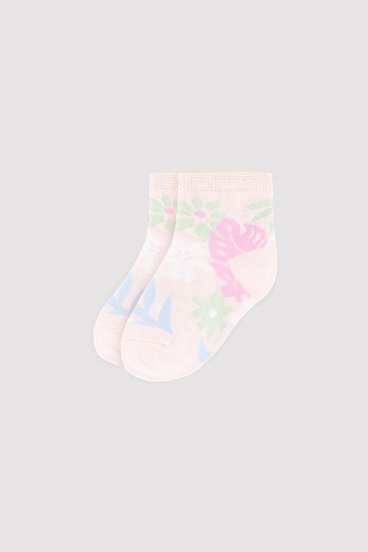 CALCETINES BEBE CORTOS PINK FLOWER