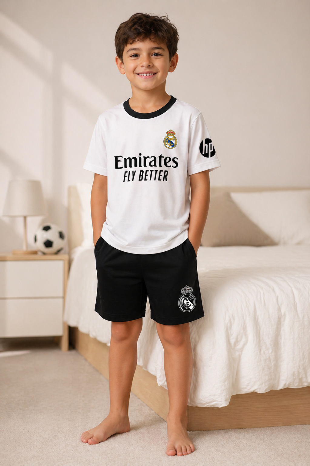 PIJAMA MANGA CORTA NIÑO ALGODON REAL MADRID