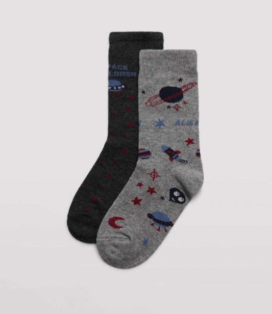 PACK-2 CALCETINES DARK SPACE EXPLORER
