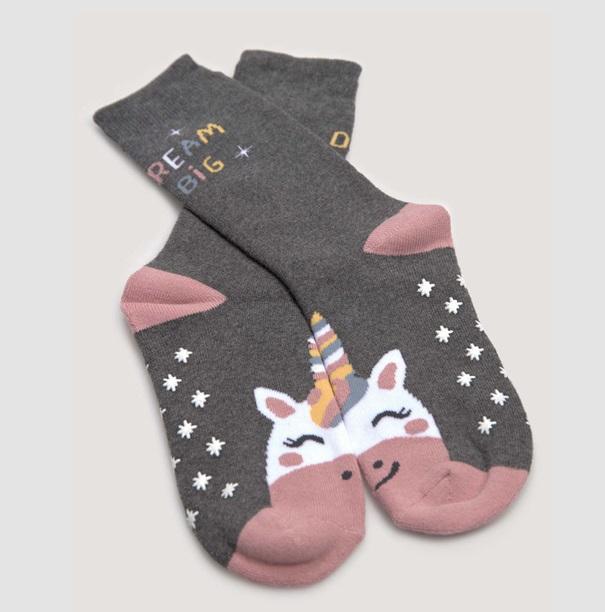 CALCETINES DE NIÑA GREY UNICORN