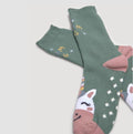 CALCETINES DE NIÑA GREEN UNICORN